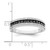 White Night Sterling Silver Rhodium-plated Black and White Diamond Band - QR-46282984-4034