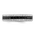 White Night Sterling Silver Rhodium-plated Black and White Diamond Band - QR-7F1EB832-8460