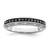 White Night Sterling Silver Rhodium-plated Black and White Diamond Band - QR-CA037FFA-8826