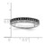 White Night Sterling Silver Rhodium-plated Black and White Diamond Band - QR-CA037FFA-8826