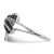 White Night Sterling Silver Rhodium-plated Black and White Diamond Bow Ring - QR-FE756C54-7694