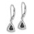 White Night Sterling Silver Rhodium-plated Black and White Diamond Dangle Leverback Earrings - QE-CDBE71A9-8359