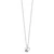 White Night Sterling Silver Rhodium-plated Black and White Diamond Double Heart 18 Inch Necklace with 2 Inch Extender - QP-1DCD4A8E-2886