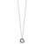 White Night Sterling Silver Rhodium-plated Black and White Diamond Heart Necklace with 2 Inch Extender - QP-B2B5B389-8554