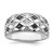 White Night Sterling Silver Rhodium-plated Black and White Diamond Ring - QR-F068550D-4345