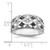 White Night Sterling Silver Rhodium-plated Black and White Diamond Ring - QR-FF9D9626-4000