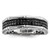 White Night Sterling Silver Rhodium-plated Black Diamond Men's Ring - QR-6EAD60DA-9142