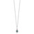 White Night Sterling Silver Rhodium-plated Blue and White Diamond 18 inch Necklace with 2 Inch Extender