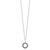 White Night Sterling Silver Rhodium-plated Blue and White Diamond Circle 18 inch Necklace with 2 Inch Extender