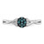 White Night Sterling Silver Rhodium-plated Blue and White Diamond Oval Ring - QR-A6911639-2824