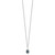 White Night Sterling Silver Rhodium-plated Blue Diamond Oval Pendant 18 inch Necklace with 2 Inch Extender