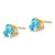 14k 8mm Trillion Blue Topaz Earrings