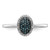 White Night Sterling Silver Rhodium-plated Blue Diamond Oval Ring - QR-36DA68D2-2368