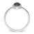 White Night Sterling Silver Rhodium-plated Blue Diamond Oval Ring - QR-F0085B23-3027