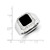 White Night Sterling Silver Rhodium-plated Diamond and Black Onyx Square Men's Ring - QR-5BE901E3-7373