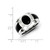 White Night Sterling Silver Rhodium-plated Diamond and Onyx Men's Ring - QR-3D1C40EE-1802