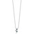 White Night Sterling Silver Rhodium-plated Polished Diamond Blue Diamond Slide 18 inch Necklace with 2 Inch Extender