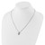 White Night Sterling Silver Rhodium-plated Polished Diamond Blue Diamond Slide 18 inch Necklace with 2 Inch Extender