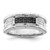 White Night Sterling Silver Rhodium-plated White and Black Diamond Men's Ring - QR-2E5598BE-6714