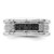 White Night Sterling Silver Rhodium-plated White and Black Diamond Men's Ring - QR-2E5598BE-6714