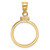 Wideband Distinguished Coin Jewelry 14k Polished 16.5mm x 1.35mm Screw Top Coin Bezel Pendant
