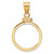 Wideband Distinguished Coin Jewelry 14k Polished 16.5mm x 1.35mm Screw Top Coin Bezel Pendant