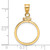 Wideband Distinguished Coin Jewelry 14k Polished 16.5mm x 1.35mm Screw Top Coin Bezel Pendant