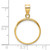 Wideband Distinguished Coin Jewelry 14k Polished 18.0mm Prong Coin Bezel Pendant