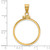 Wideband Distinguished Coin Jewelry 14k Polished 22.0mm x 1.9mm Screw Top Coin Bezel Pendant