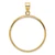 Wideband Distinguished Coin Jewelry 14k Polished 27.0mm Prong Coin Bezel Pendant