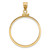 Wideband Distinguished Coin Jewelry 14k Polished 27.0mm x 2.35mm Screw Top Coin Bezel Pendant