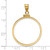 Wideband Distinguished Coin Jewelry 14k Polished 27.0mm x 2.35mm Screw Top Coin Bezel Pendant