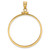 Wideband Distinguished Coin Jewelry 14k Polished 32.0mm x 2.85mm Screw Top Coin Bezel Pendant