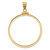 Wideband Distinguished Coin Jewelry 14k Polished 32.0mm x 2.85mm Screw Top Coin Bezel Pendant