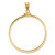 Wideband Distinguished Coin Jewelry 14k Polished 34.2mm x 2.85mm Screw Top Coin Bezel Pendant
