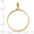 Wideband Distinguished Coin Jewelry 14k Polished 34.2mm x 2.85mm Screw Top Coin Bezel Pendant