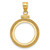 Wideband Distinguished Coin Jewelry 14k Polished and Beaded 16.5mm x 1.35mm Screw Top Coin Bezel Pendant