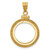 Wideband Distinguished Coin Jewelry 14k Polished and Beaded 16.5mm x 1.35mm Screw Top Coin Bezel Pendant