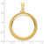 Wideband Distinguished Coin Jewelry 14k Polished and Beaded 32.7mm x 3.00mm Screw Top Coin Bezel Pendant