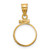 Wideband Distinguished Coin Jewelry 14k Polished and Diamond-cut 13.0mm x 1.1mm Screw Top Coin Bezel Pendant