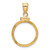 Wideband Distinguished Coin Jewelry 14k Polished and Diamond-cut 16.5mm x 1.35mm Screw Top Coin Bezel Pendant