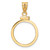 Wideband Distinguished Coin Jewelry 14k Polished and Diamond-cut 16.5mm x 1.35mm Screw Top Coin Bezel Pendant