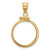 Wideband Distinguished Coin Jewelry 14k Polished and Diamond-cut 17.8mm x 1.35mm Screw Top Coin Bezel Pendant