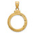 Wideband Distinguished Coin Jewelry 14k Polished and Diamond-cut Casted Rope 16.5mm x 1.35mm Screw Top Coin Bezel Pendant