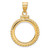 Wideband Distinguished Coin Jewelry 14k Polished and Diamond-cut Casted Rope 16.5mm x 1.35mm Screw Top Coin Bezel Pendant