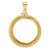 Wideband Distinguished Coin Jewelry 14k Polished and Diamond-cut Casted Rope 27mm x 2.35mm Screw Top Coin Bezel Pendant