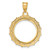 Wideband Distinguished Coin Jewelry 14k Polished and Diamond-cut Fancy 16.5mm Prong Coin Bezel Pendant - C8-86DB3E95-6829