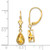 14k 8x5mm Pear Citrine Leverback Earrings