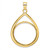 Wideband Distinguished Coin Jewelry 14k Polished and Diamond-cut Lightweight Teardrop 22.0mm Prong Coin Bezel Pendant