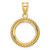 Wideband Distinguished Coin Jewelry 14k Polished and Diamond-cut with Casted Rope 14.0mm Prong Coin Bezel Pendant